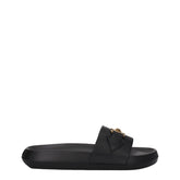Versace Black Leather Slipper