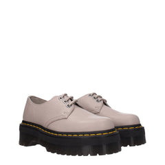 Dr. Martens Gray Leather Oxfords And Derby