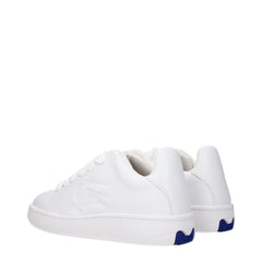 Burberry White Leather Sneakers