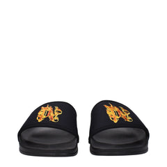 Palm Angels Black Fabric Slipper