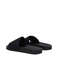 Palm Angels Black Fabric Slipper