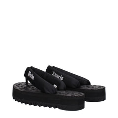 Palm Angels Black Fabric Flip-Flop Sandal