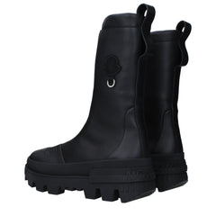 Moncler Black Leather Ankle