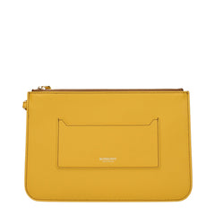 Burberry Yellow Leather Clutch Bag