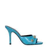 Versace Light Blue Leather Sandal