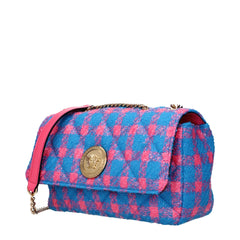 Versace Blue Fabric Crossbody Bag