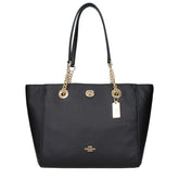 COACH Black Leather Shoulder Bag
