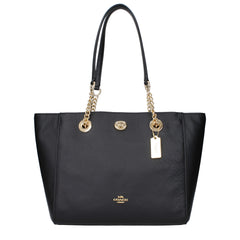 COACH Black Leather Shoulder Bag