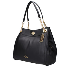 COACH Black Leather Shoulder Bag