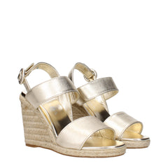 Prada Gold Leather Wedge