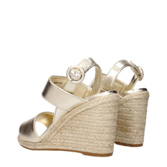 Prada Gold Leather Wedge