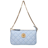 Versace Light Blue Fabric Handbag