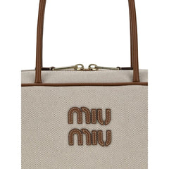 Miu Miu Canvas and leather Beau Shoulder Bag