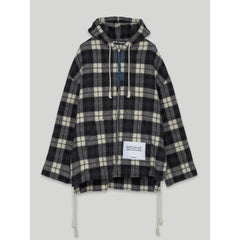 Palm Angels Black Cashmere Men's Sweater with Checked Pattern