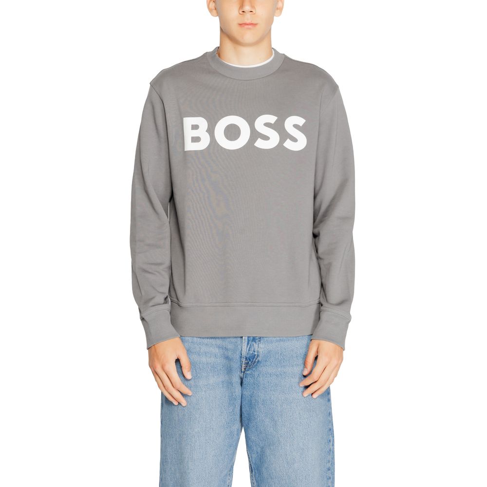 Hugo Boss Gray Cotton Sweatshirt