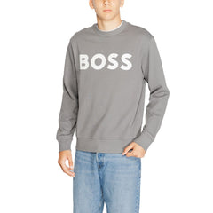 Hugo Boss Gray Cotton Sweatshirt
