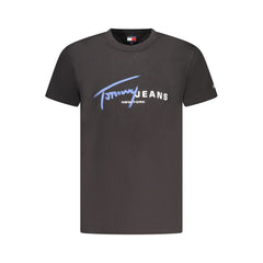 Tommy Hilfiger Black Cotton Men T-Shirt