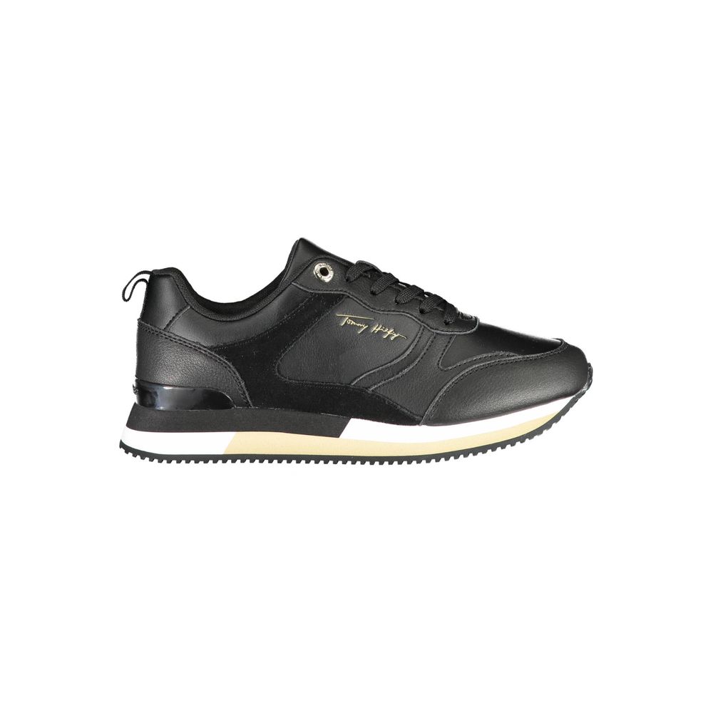 Tommy Hilfiger Black Polyester Sneaker