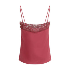 Chloé crêpe de chine and lace Top