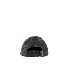 Saint Laurent Cassandre Leather Cap