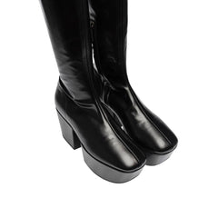 Prada Leather Platform Boots