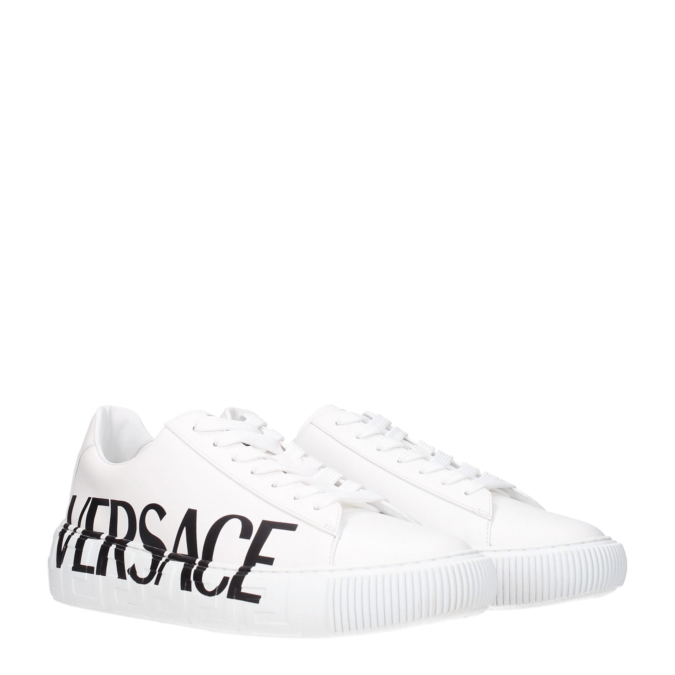 Versace White Leather Sneakers
