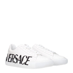 Versace White Leather Sneakers