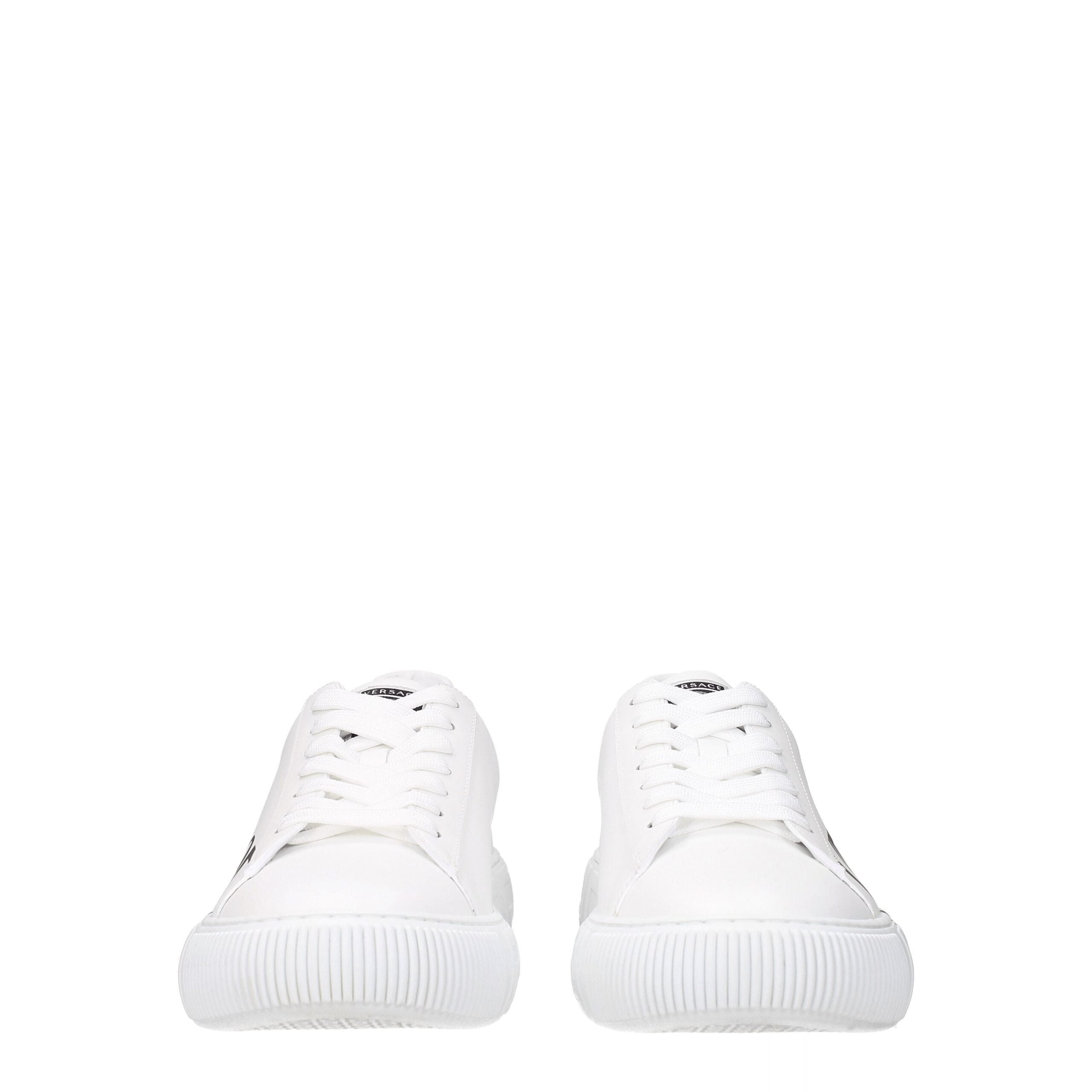Versace White Leather Sneakers