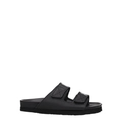 Palm Angels Black Leather Sandal