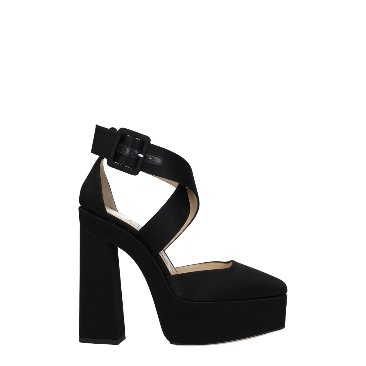 Jimmy Choo Black Satin Sandal