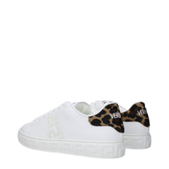 Versace White Leather Sneakers