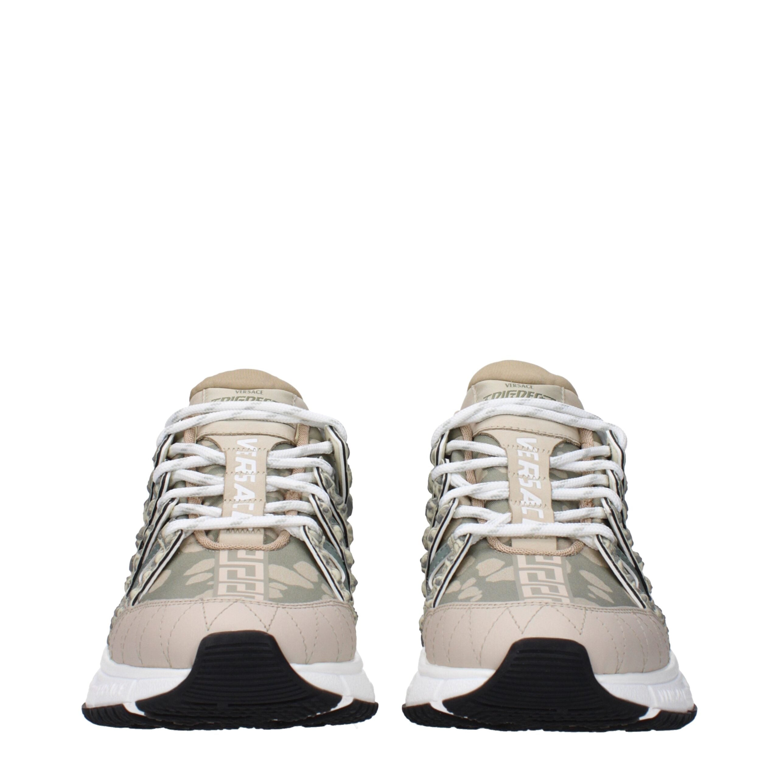 Versace Green Fabric Sneakers
