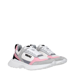 Versace White Fabric Sneakers