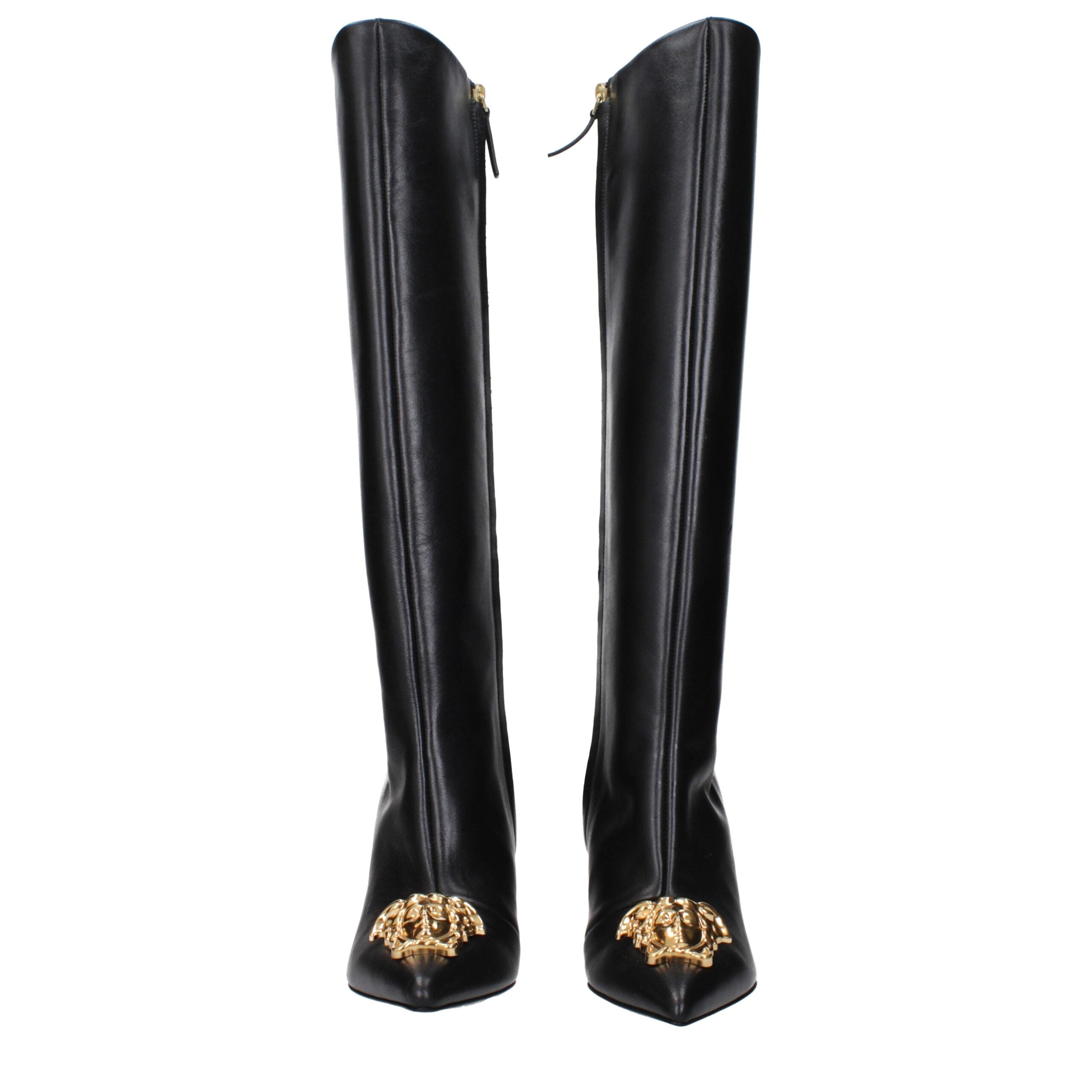 Versace Black Leather Boot