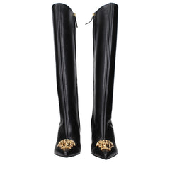 Versace Black Leather Boot